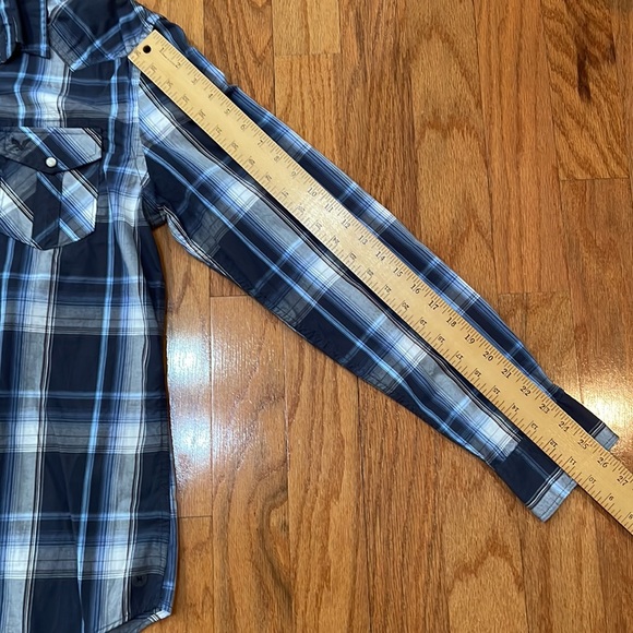 American Eagle Outfitters Vintage Fit Snap Down Shirt Long Sleeve NWT Medium - Picture 6 of 11